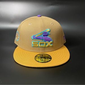 Chicago White Sox Fitted Hat New Era 50th Anniversary Side Patch Sz 7 1/4